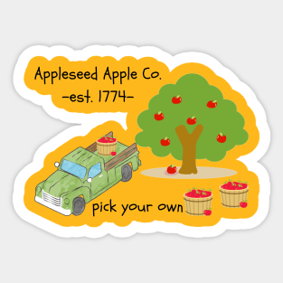 Appleseed Apple Company Fall Autumn Sticker